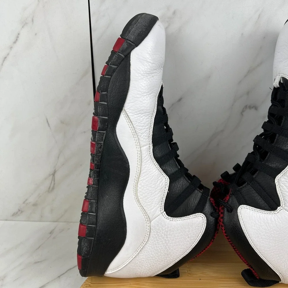 Nike Air Jordan 10 Retro Chicago 2012 Mens Size 12.5 White Sneakers 310805-100